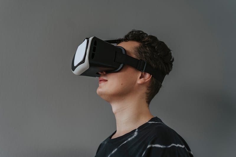 Man Wearing VR Headset