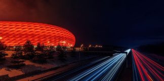 Thin Air, Thick Advantage: The Role of Altitude in Soccer Soccer stadium at night